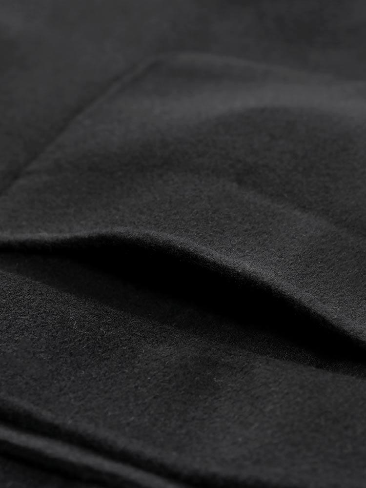 Black Slim Cashmere Overcoat GOELIA