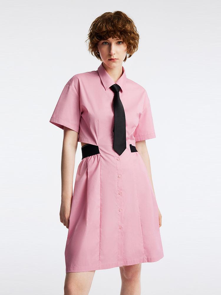 Light Pink Dress With Tie GOELIA