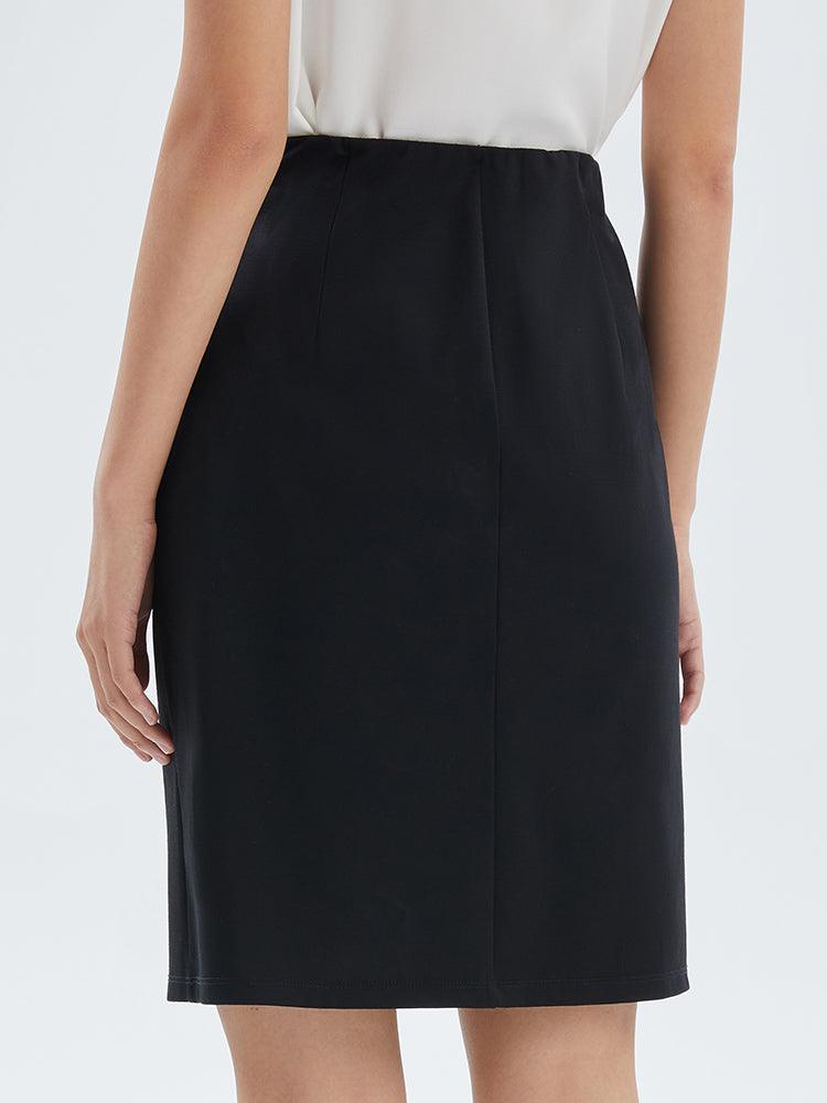 Tencel Knitted Fitted Half Skirt GOELIA