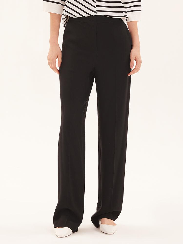 Black Acetate Wide Leg Trousers GOELIA