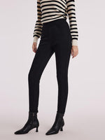 Black Goose Down Full Length Tapered Pants GOELIA