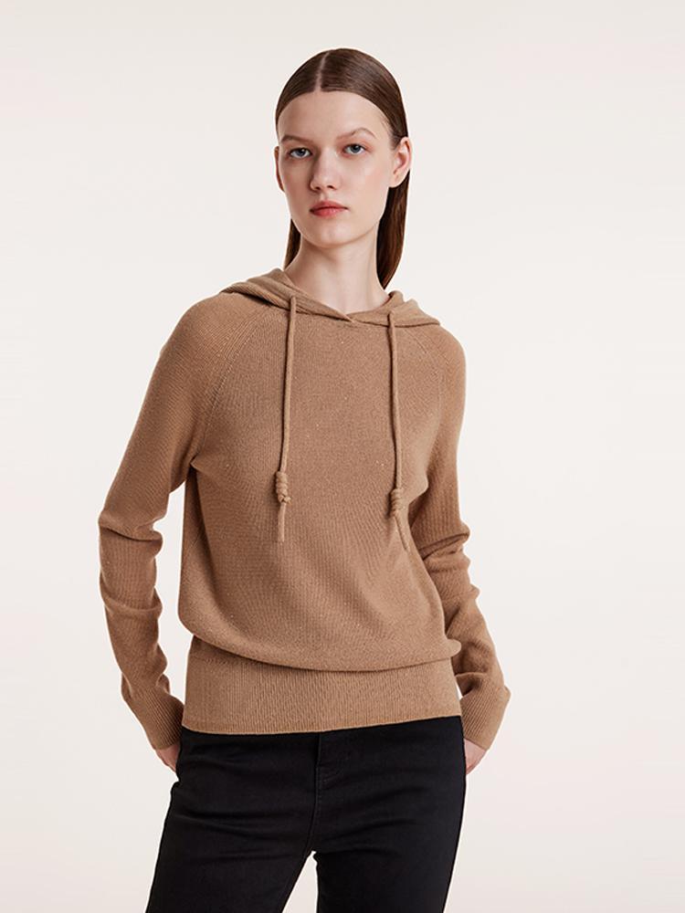 Machine Washable Wool Hooded Sweater GOELIA