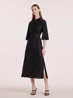 Xiang Yun Silk Cheongsam Dress With Belt And Pouch GOELIA