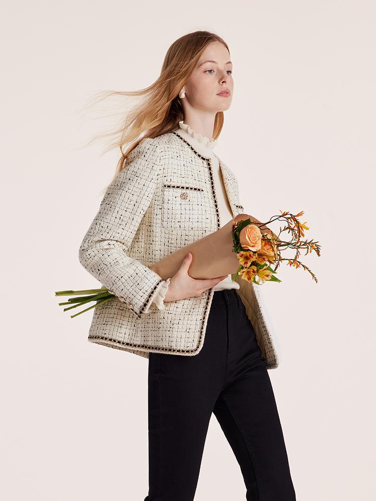 Wool-Blend Tweed Jacket With Bag GOELIA