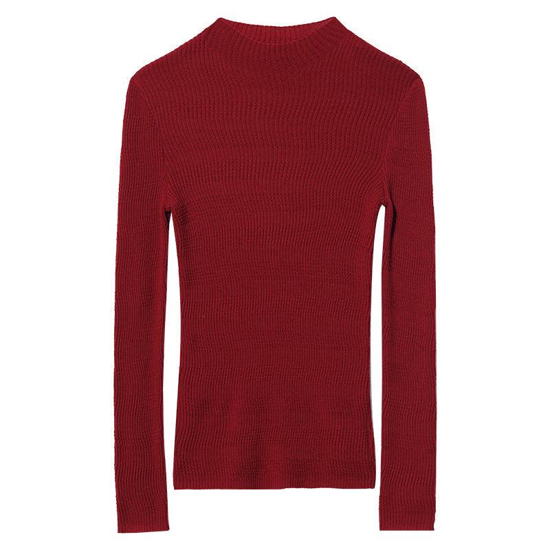 Slim Boat Neck Woolen Sweater GOELIA