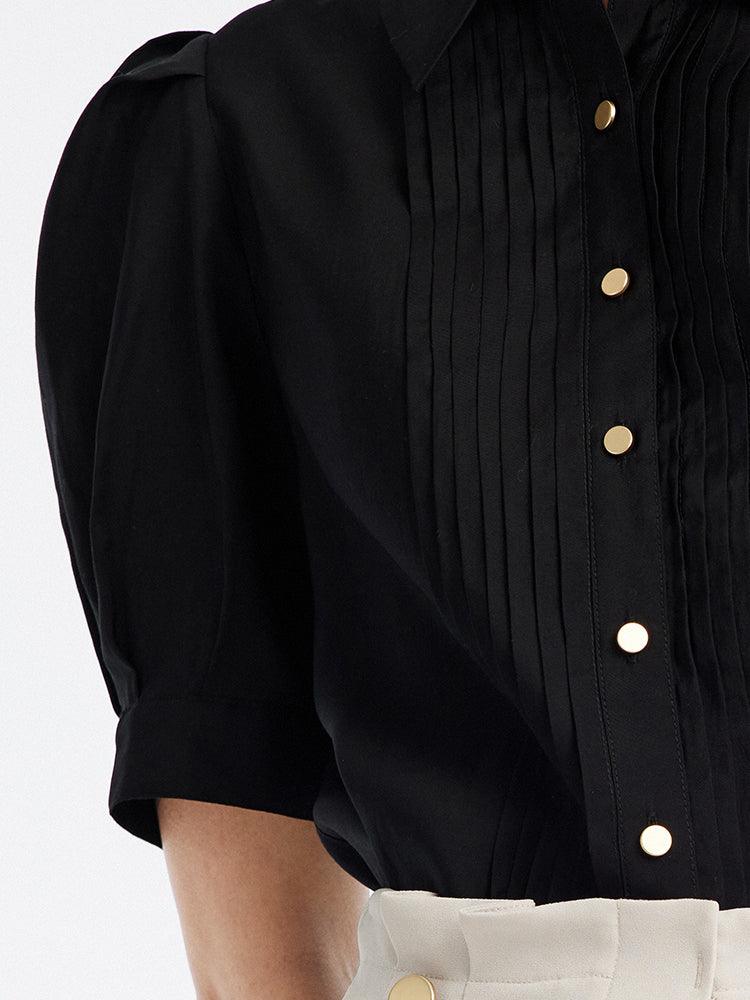 Black Lapel Shirt GOELIA