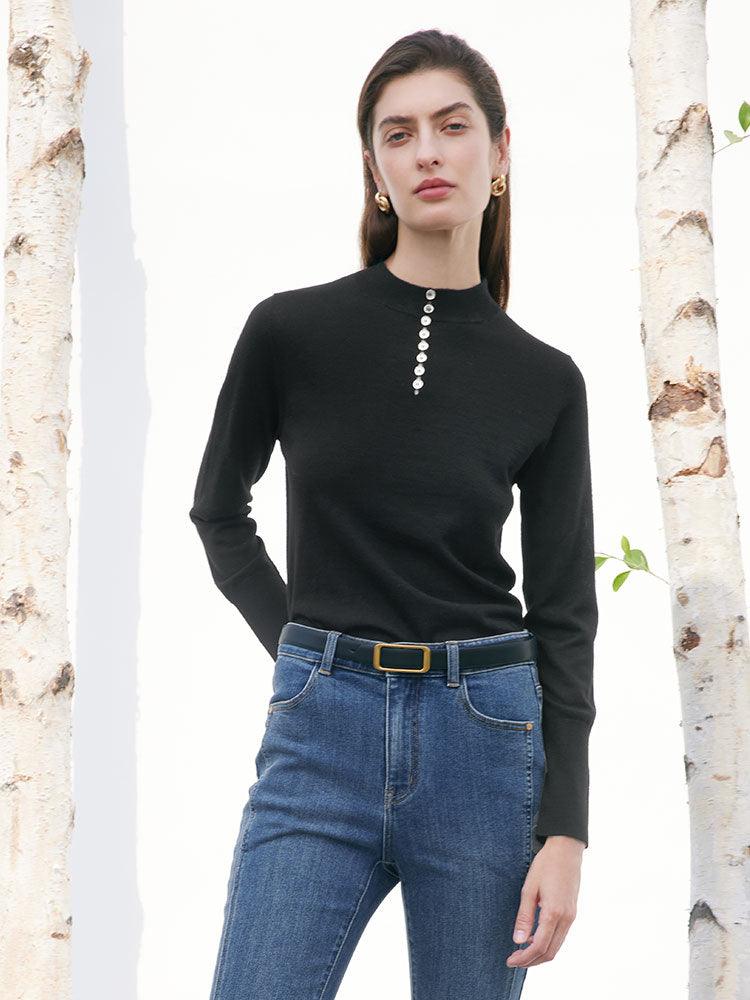 Woolen Slim Top GOELIA