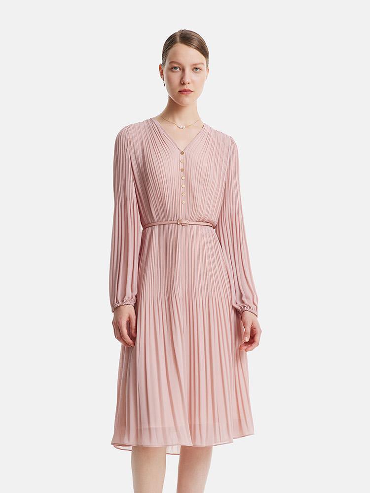 Pink Ruched Dress
