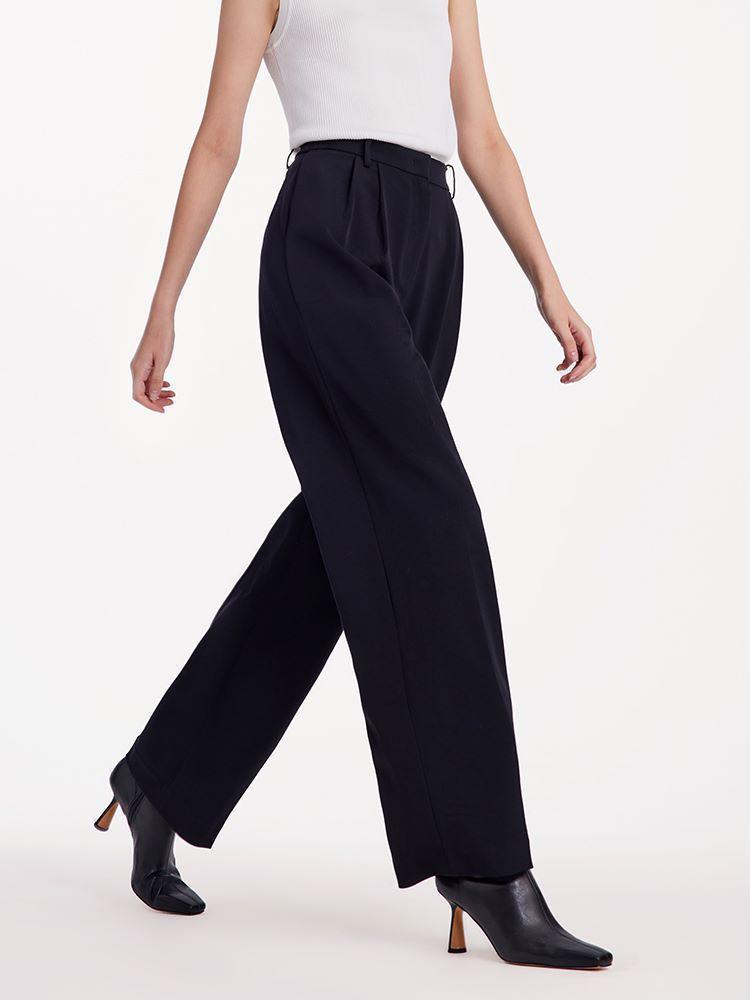 Acetate Straight Full Length Pants GOELIA