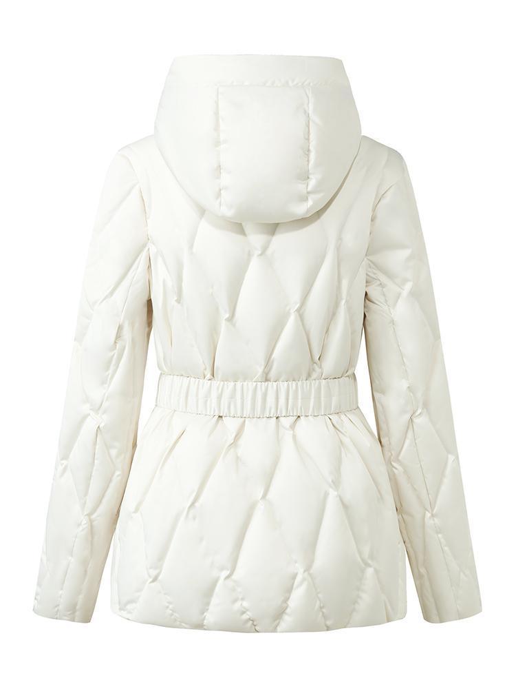 White Hooded Goose Down Garment GOELIA