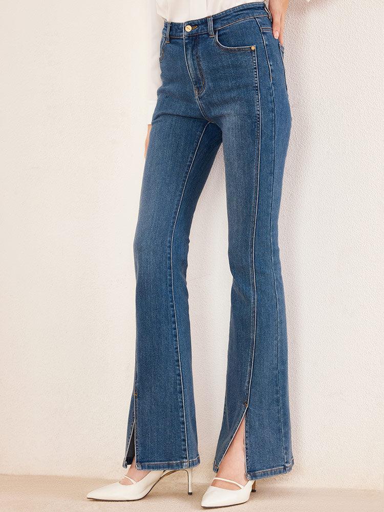 Slit Full-Length Jeans GOELIA