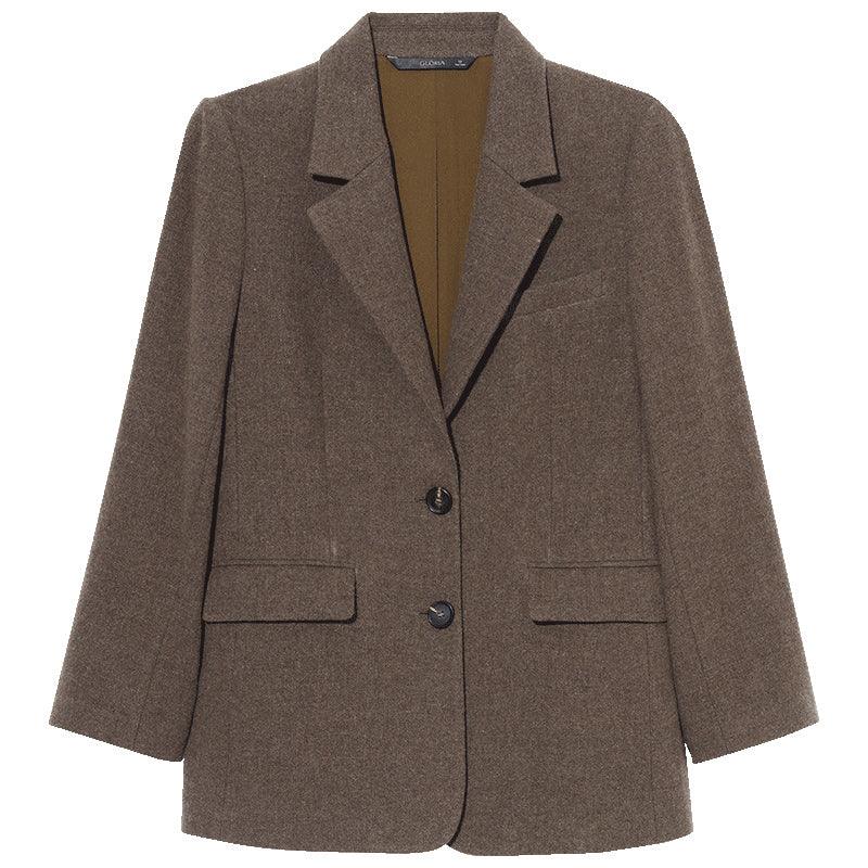 Coffee Washable Wool Blazer GOELIA