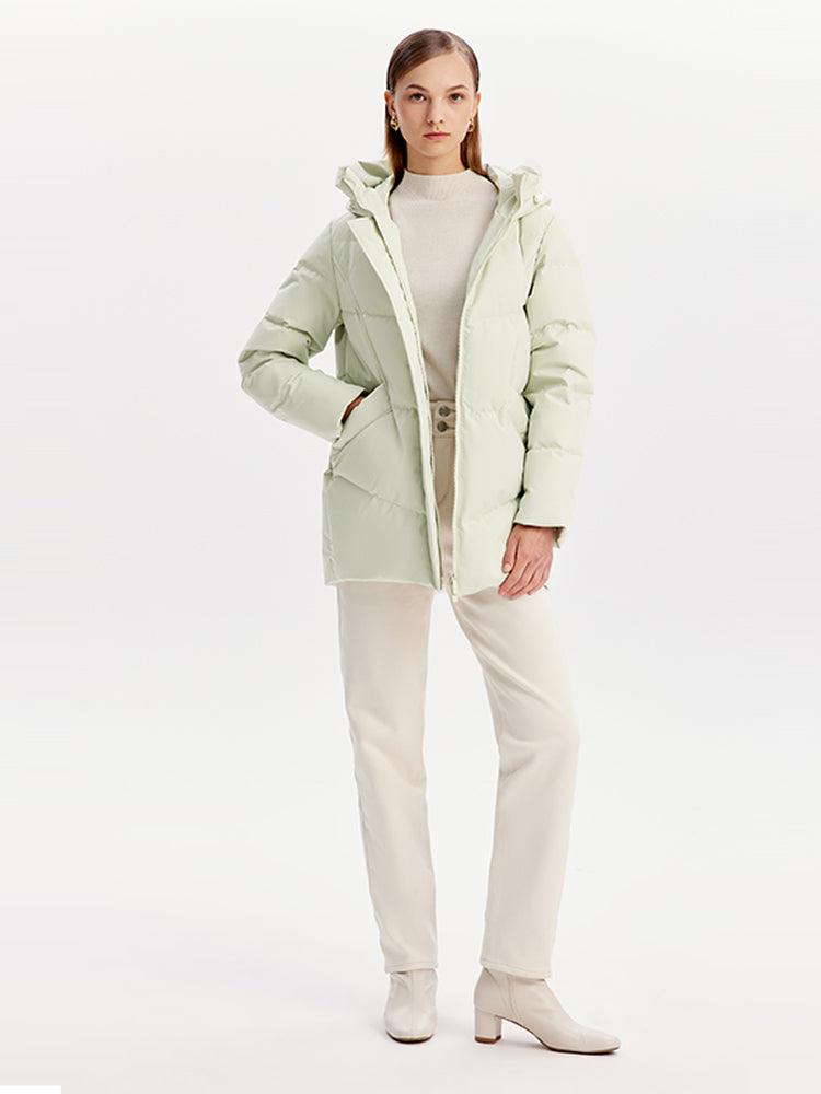 Crop Cocoon Hooded Goose Down Jacket GOELIA