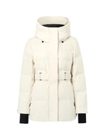 Hooded Gathered Waist Short Goose Down Garment GOELIA
