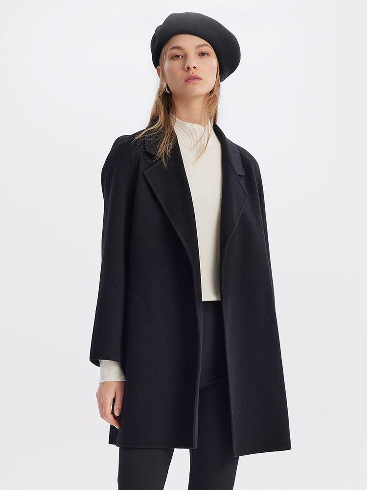 Mid-Length Wool And Silk-Blend Coat GOELIA