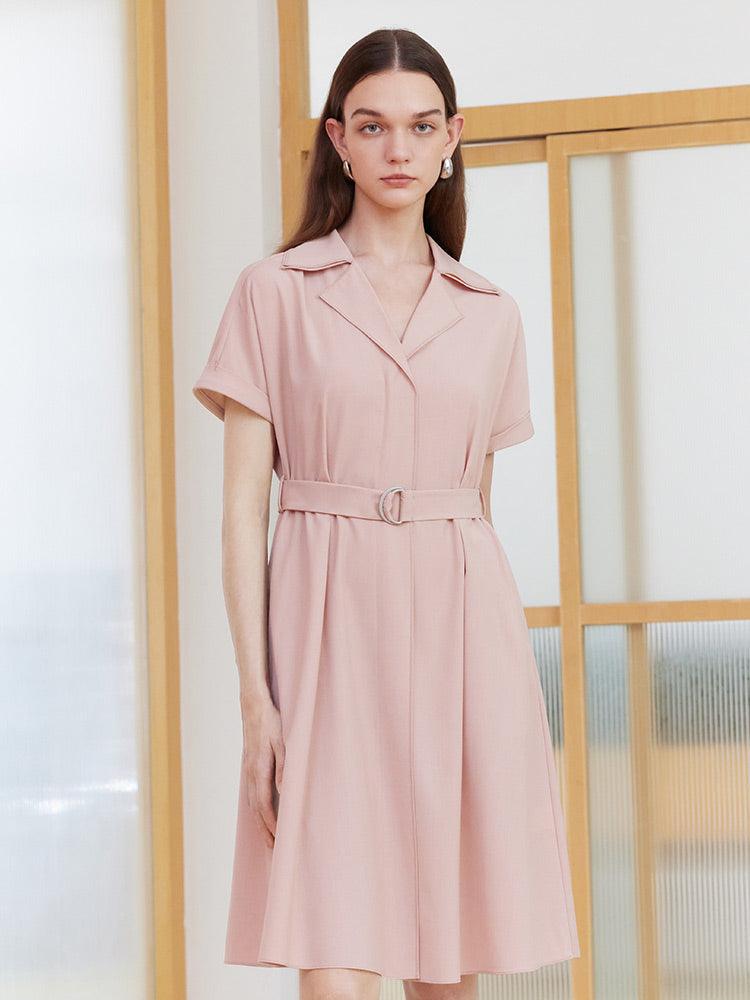 Lapel Collar Shirt dress GOELIA