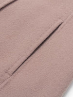 Pink Pure Cashmere Straight Lapel Coat GOELIA