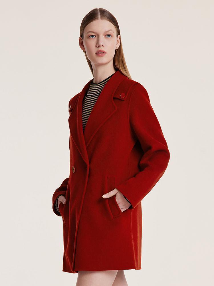 Tencel Wool Double-Faced Lapel Coat GOELIA