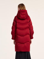 Cheongsam Button Hooded Mid-Length Goose Down Garment GOELIA
