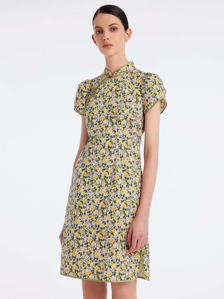 Floral Slim Cheongsam Dress GOELIA