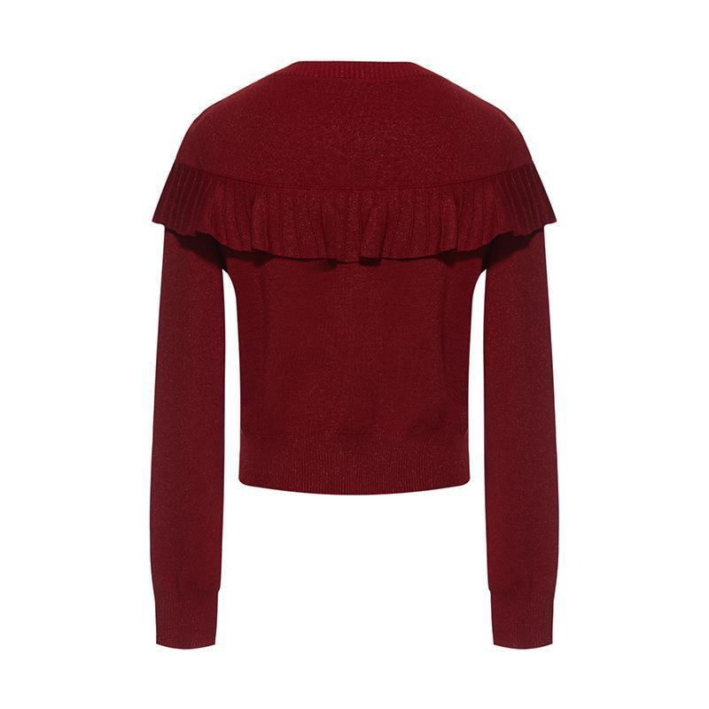 Tencel And Wool Ruffle Cardigan GOELIA