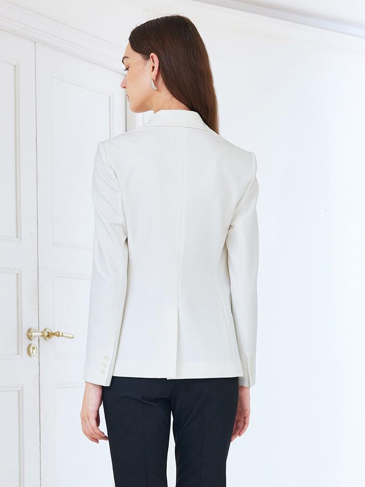 White Slim White Blazer GOELIA