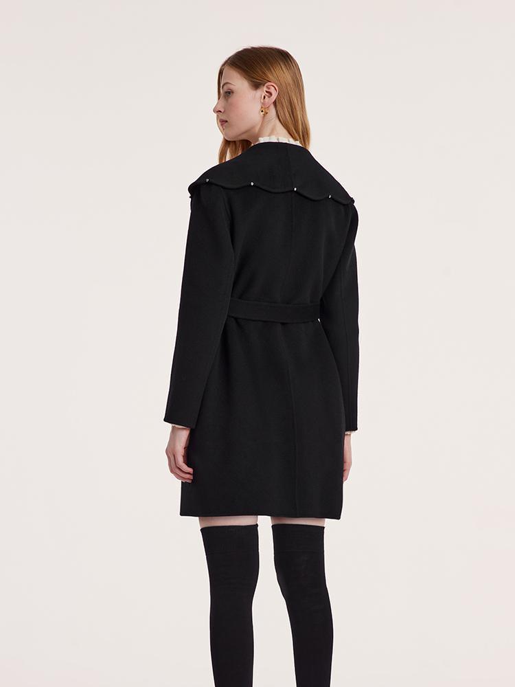 Tencel Wool Lapel Doubled-Faced Coat GOELIA