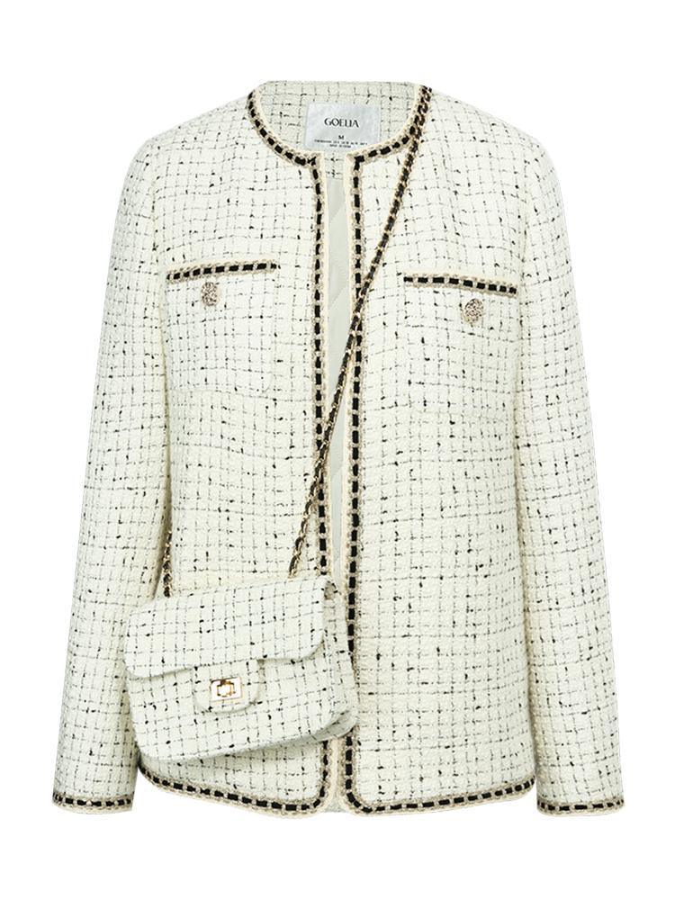 Wool-Blend Tweed Jacket With Bag GOELIA