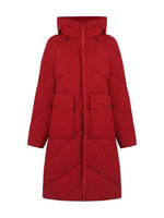 Mid-Length Hooded Stand Collar Goose Down Garment GOELIA