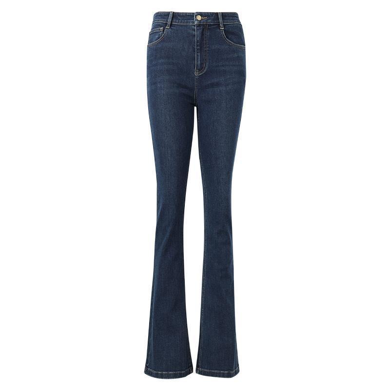 Mulberry Silk Denim Flared Trousers GOELIA