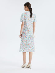 Cheongsam Collar Print Dress GOELIA