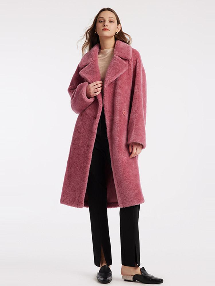 Lamb Wool Oversized Teddy Overcoat GOELIA