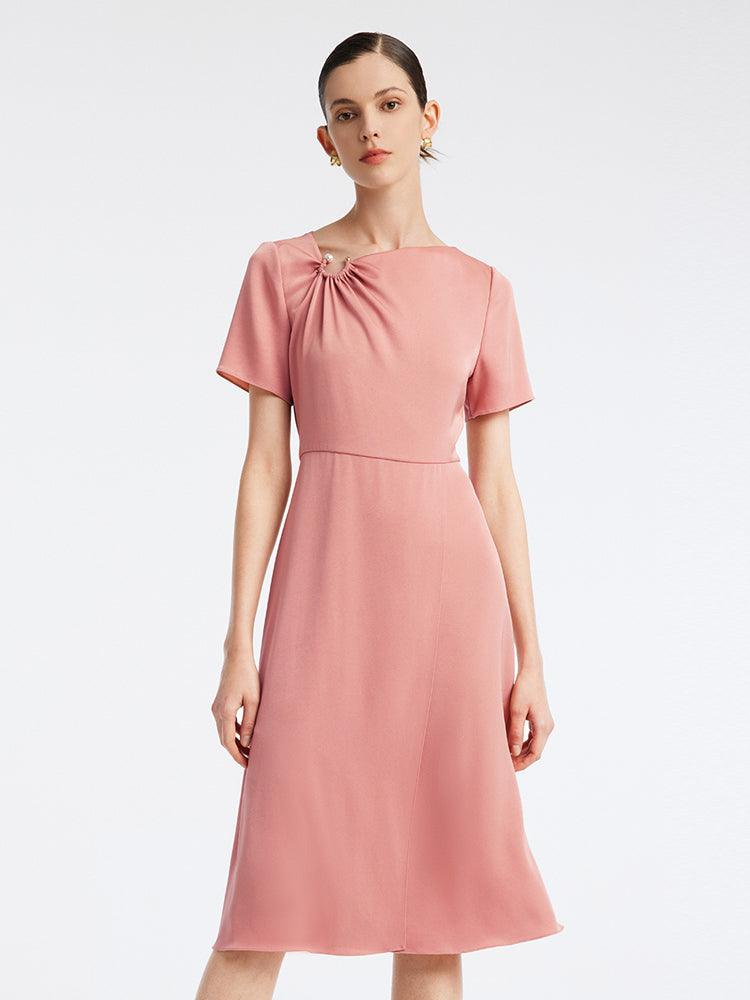 Acetate Waist-skimming Temperament Dress GOELIA