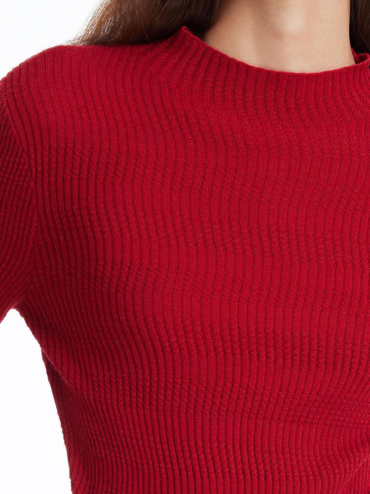 Slim Boat Neck Woolen Sweater GOELIA