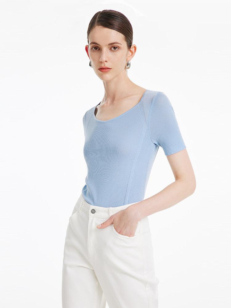 Woolen Round Neck Top GOELIA