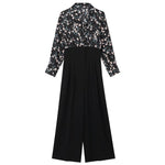 16.5 MM Pure Silk Floral Print Full Length Jumpsuit GOELIA