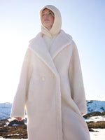 Teddy Lamb Wool Lapel Oversized Coat GOELIA