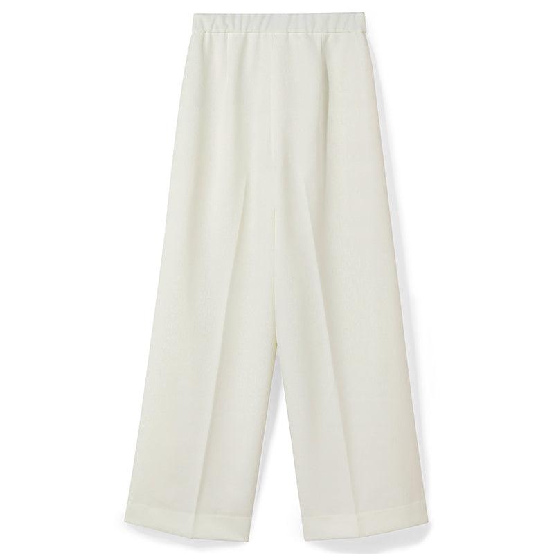 Washable Worsted Wool Straight Pants GOELIA