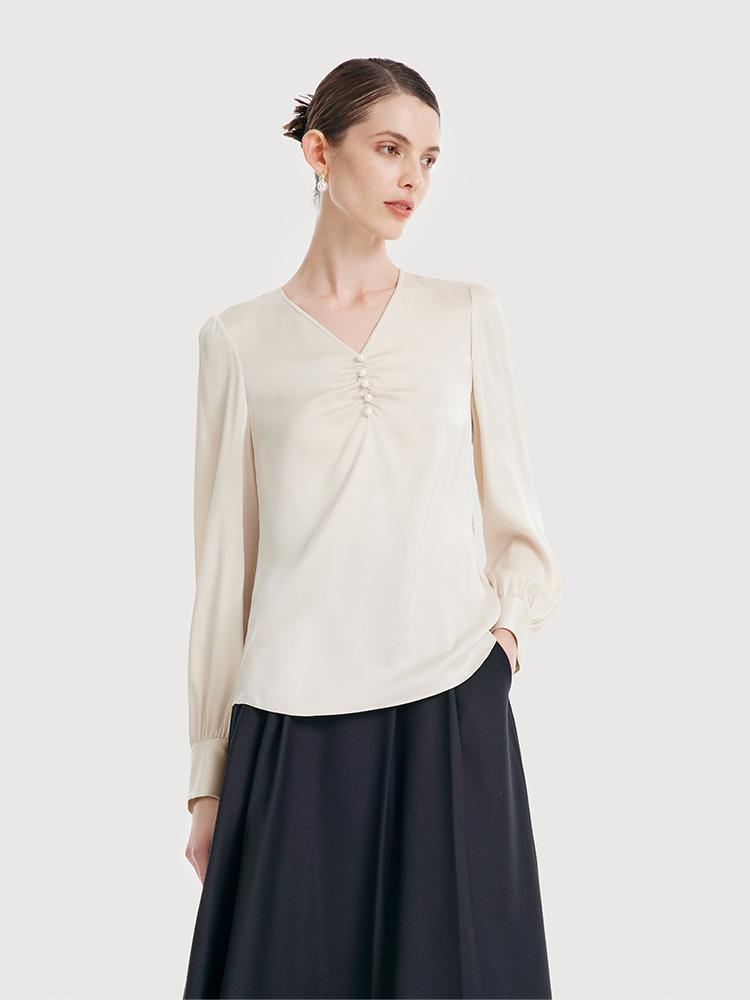 22 Momme Silk Woven Shirt GOELIA