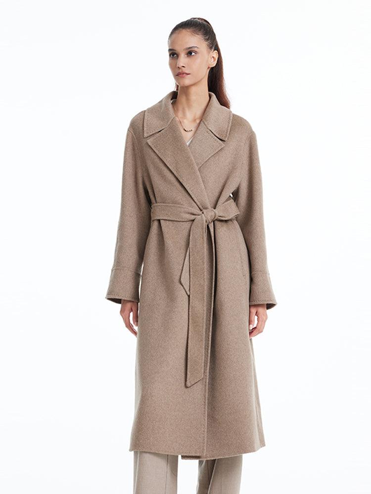 Notched Lapel Cashmere Coat GOELIA