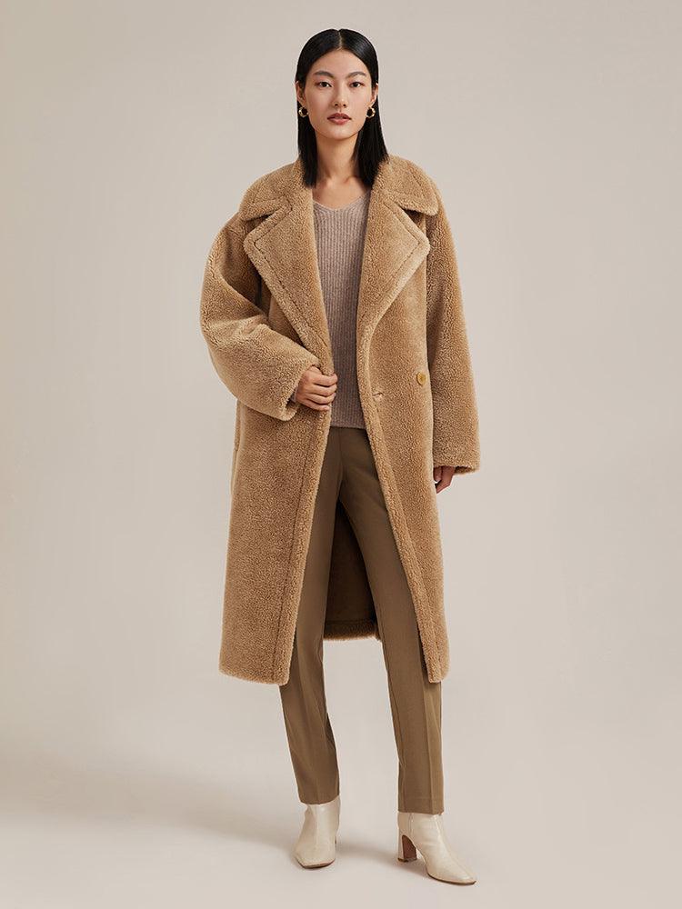 Full Lamb Wool Oversized Teddy Overcoat GOELIA