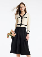 Classic Tweed Jacquard Cardigan& Skirt Two-Piece Suit GOELIA