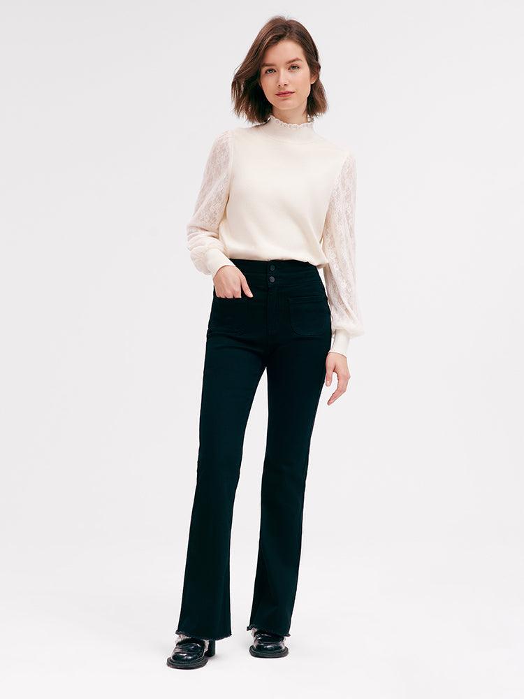 Slim Fit Flared Pants GOELIA