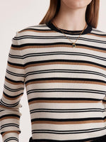 Machine Washable Wool Striped Sweater GOELIA