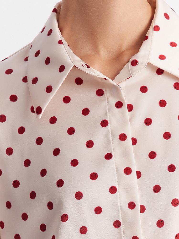 Polka Dots Print Shirt GOELIA