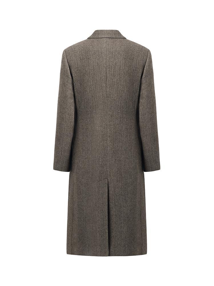 Washable Wool Notched Lapel Coat GOELIA