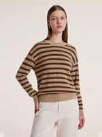 Machine Washable Wool Stripe Sweater GOELIA