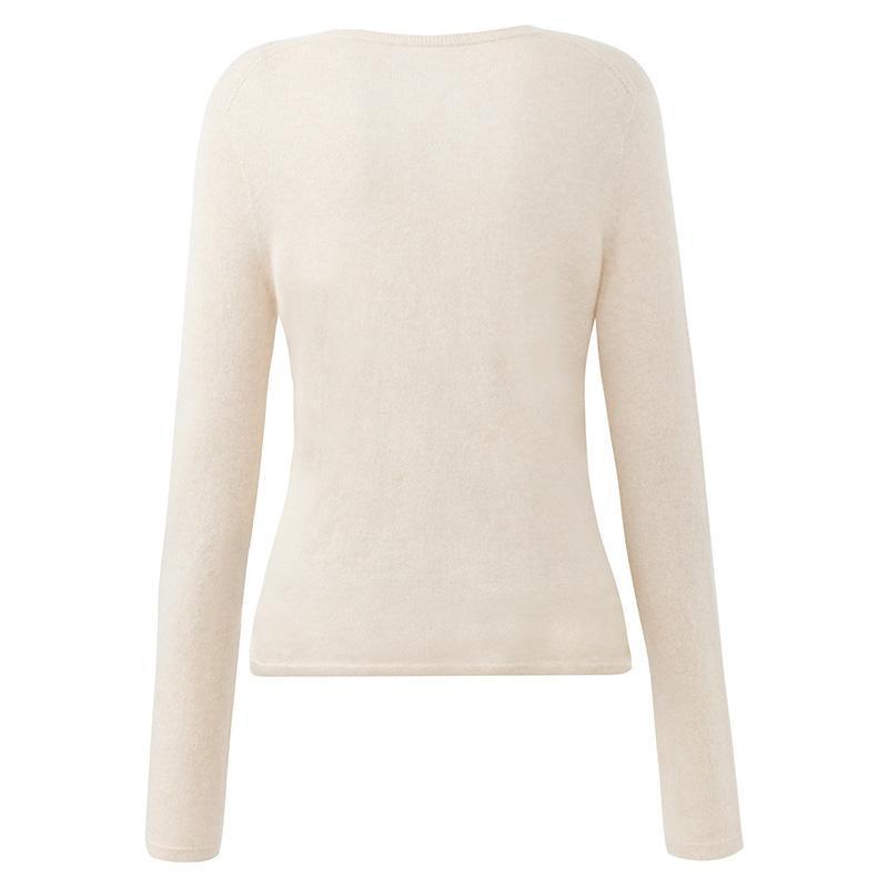 Seamless Cashmere V-Neck Sweater GOELIA