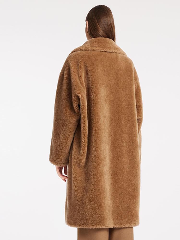 Lamb Wool Oversized Teddy Overcoat GOELIA