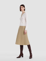 Wool Knitted Top And Pleated Skirt Two-Piece Suit GOELIA